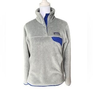 Patagonia - Patagonia Re-tool Snap T Pullover Gray Outdoor Fleece Purple Sz Sm